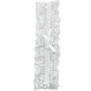 Popsi Lingerie Lace Leg Garter White One Size with delicate lace and bow detail, perfect for weddings and romantic occasions.