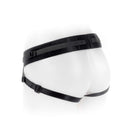 SpareParts Joque Cover Underwear Harness Purple Size A Nylon displayed from the back for comfort and design evaluation.