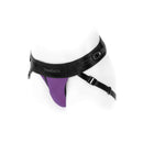 SpareParts Joque Underwear Harness Purple Size B Nylon displayed on a mannequin, showcasing its sleek design and functionality.