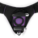SpareParts Joque Underwear Harness Purple Size B Nylon showcasing the redesigned low-profile elastic O-ring design.