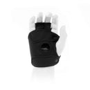 SpareParts La Palma Harness Glove Only Black Right Size M L on a hand model showcasing its design and functionality.