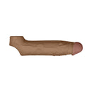 Shaft Model F Realistic Penis Sheath Oak Size 1 - lifelike extension sleeve in warm oak tone.