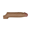 Shaft Model F Realistic Penis Sheath Oak Size 1 in warm oak tone, crafted from FLEXISKIN silicone for comfortable use.