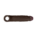 Shaft Model F Penis Sheath Mahogany Size 2 realistic silicone sheath in mahogany color for enhanced intimacy.
