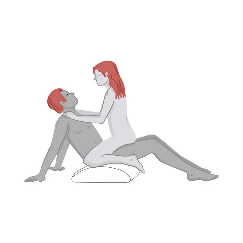 Couple using the Liberator Esse Tantric Chair Sex Lounger Black for enhanced intimacy and pleasure.