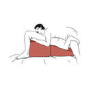 Liberator Flip Ramp Sex Positioning Pillow Plum used for enhancing intimate positions in the bedroom.