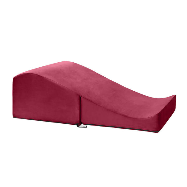 Liberator Flip Ramp Sex Positioning Pillow Merlot with a stylish design in deep red velvet.