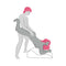 Couple using the Liberator Hipster Sex Positioning Pillow Merlot for enhanced intimacy and comfort.