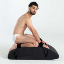 Liberator Scoop Rocker Valkyrie Edition with Cuffs Black for enhanced intimacy and pleasure.