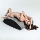 Liberator Scoop Rocker Valkyrie Edition with Cuffs Grey displayed with a model in elegant lingerie.