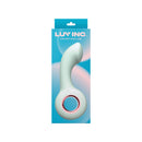 Luv Inc Av23 Arched Ring Vibe Green packaging showcasing sleek design and unique arched profile for G-spot pleasure.