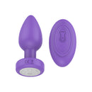 Luv Inc Pr17 Vibrating Butt Plug With Remote Purple featuring a sleek design and remote control for enhanced pleasure.