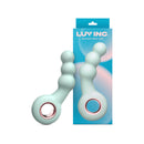 Luv Inc Br15 Beaded Ring G-Spot Vibrator Green in packaging with beaded design for targeted stimulation.