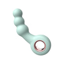 Luv Inc Br15 Beaded Ring G-Spot Vibrator Green showcasing its ergonomic design and beaded shaft for stimulation.