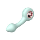 Luv Inc Pt16 Pointed Tip Ring Vibe Green silicone vibrator for G-spot stimulation with 12 vibration modes.
