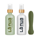 La Nua Gift Bag 5 Ultra Bullet with Toy Cleaner and Cucumber Lube products including lube and cleaning mist.
