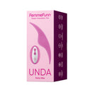 FemmeFunn Unda Panty Vibrator Pink packaging showcasing an ultra-slim design for discreet pleasure.