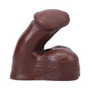 Tantus On The Go Silicone Packer Espresso showcasing realistic bulge with soft, health-grade silicone design.