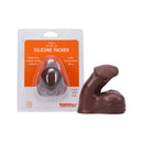 Tantus On The Go Silicone Packer Espresso in packaging, offering a realistic and comfortable bulge for everyday wear.