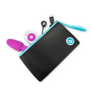 b-Vibe Rimming Petite Rotating Remote Control Plug Fuchsia with storage pouch and accessories.