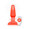 b-Vibe Rimming 2 Rotating and Vibrating Remote Control Plug Orange with remote and rimming design