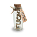 Last Fuck I Have To Give 12-piece Display jar with cork and tag, a whimsical novelty gift.