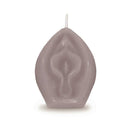 Eden's Vanilla Scented Vagina Candle Taupe in a detailed vulva form, taupe color, 3 inch conversation piece.