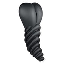 Banana Pants Luvgrind Strap-On Grinder Cushion Black showing heart-shaped design and ribbed texture.