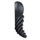 Banana Pants Luvgrind Strap-On Grinder Cushion Black showcasing its sleek design and ribbed texture for optimum stimulation.