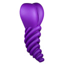 Banana Pants Luvgrind Strap-On Grinder Cushion Purple showcasing its heart-shaped, purple silicone design.