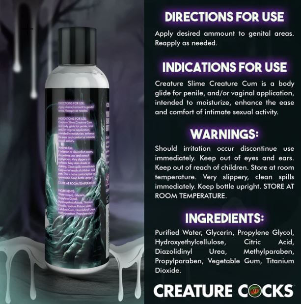 CREATURE COCKS CREATURE SLIME UNSCENTED CREATURE CUM LUBE 8OZ-1