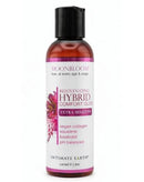 Moonbloom Rejuvenating Hybrid Comfort Glide Extra Sensitive 8 Oz bottle with floral design and hydration benefits.