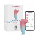 Lovense Tenera 2 App Controlled Clitoral Suction Stimulator and smartphone interface for remote control.