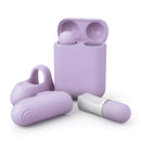 Jimmyjane Hello Touch Pro Finger Vibrator Light Purple set with massagers and travel case.