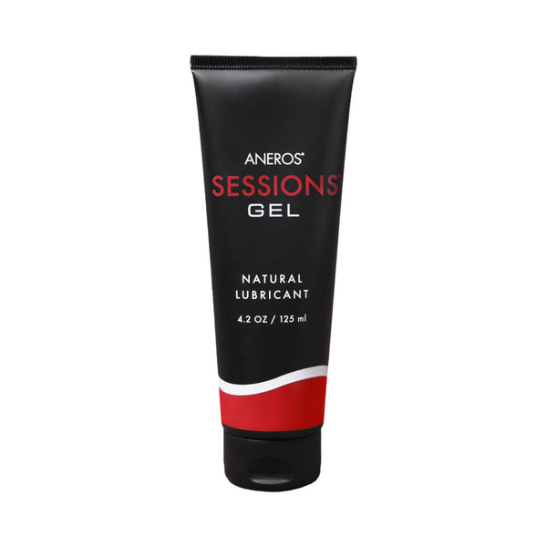 Aneros Sessions Gel Natural Lubricant 4.2 Oz tube featuring smooth, rich texture for enhanced glide in intimate moments.