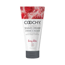 Coochy Berry Bliss Shave Cream 0.5 Oz tube featuring a fresh berry design and moisturizing formula for smooth shaving.