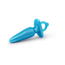 b-Vibe Butties Sleek Tapered Silicone Plug in blue, offering smooth, comfortable anal exploration with its tapered design.