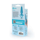 b-Vibe Butties Sleek Tapered Silicone Plug packaging showcasing its design and features.
