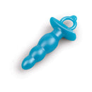 b-Vibe Butties Bounce Beaded Silicone Plug, a blue textured silicone anal plug for comfortable and hygienic pleasure.