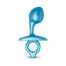 b-Vibe Butties Bulb Silicone Prostate Plug in a vibrant blue color with a bulb-shaped tip for focused stimulation.