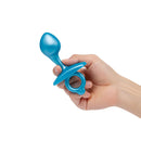 b-Vibe Butties Bulb Silicone Prostate Plug held in hand, showcasing the bulb shape and silicone material.