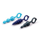 b-Vibe Beaded Butties Bundle 3-Piece Anal Plug Set in vibrant colors - perfect for pleasure exploration.