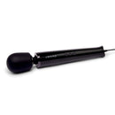 Le Wand Plug-In Vibrating Massager Black with a sleek design and cord for continuous pleasure.