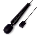 Le Wand Plug-In Vibrating Massager Black with an 8-foot cord and control buttons.