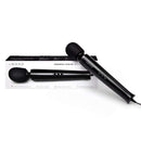 Le Wand Plug-In Vibrating Massager Black displayed with packaging.