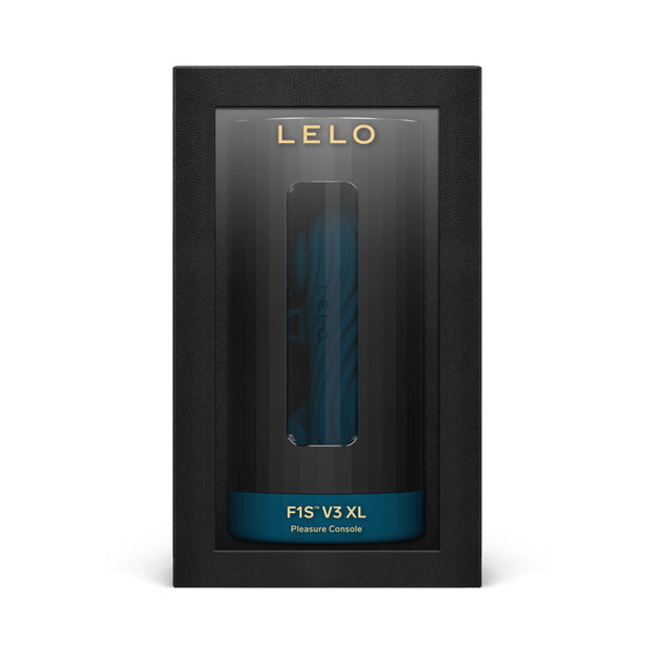 LELO F1S V3 XL Blue App Controlled Masturbator in sleek packaging for enhanced male pleasure.