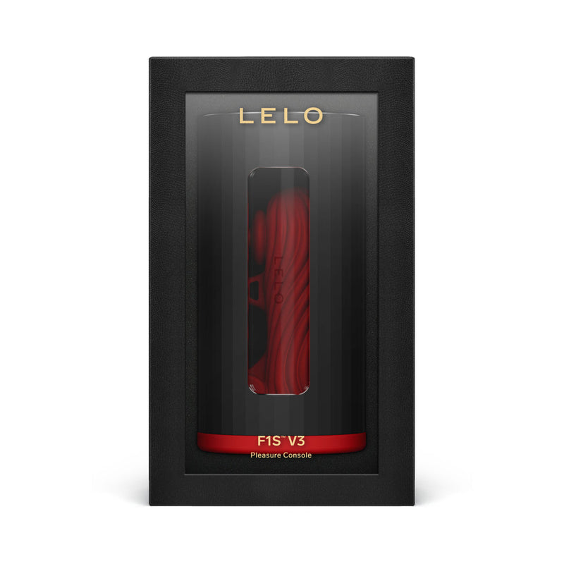 LELO F1S V3 Red App Controlled Masturbator packaging in a sleek box.