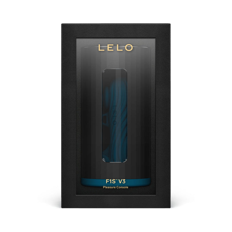LELO F1S V3 Blue App Controlled Masturbator in sleek packaging showcasing advanced pleasure technology.