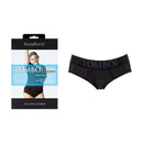 SpareParts Tomboi Cover Brief Underwear Harness Nylon Black 3XL packaging and product view