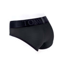 SpareParts Tomboi Cover Brief Style Underwear Harness Nylon Black 5XL shown from the side with a smooth fit.